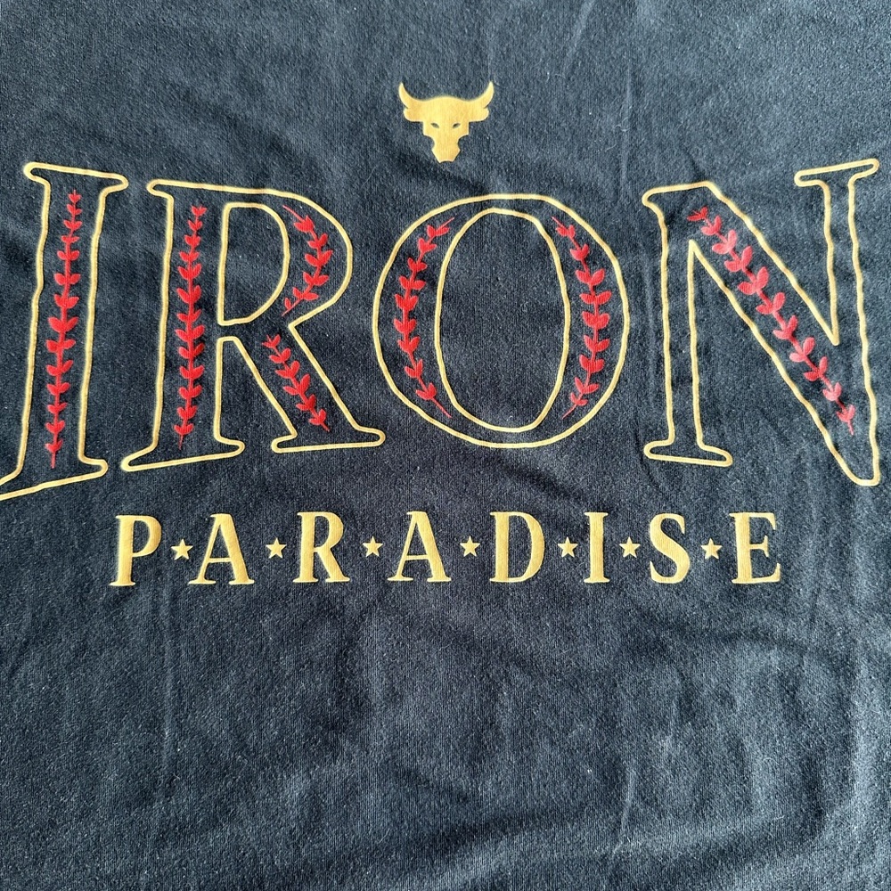 Under Armour Black Tee with Red and Gold Accents